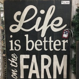 Life Is Better On The Farm Hand Painted Distressed Pallet Board Barn Wood Type Sign - thumbnail 3
