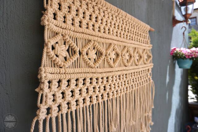 Macrame Wall Hanging, Large Woven Headboard, Weaving Tapestry, Boho Decor, Bohemian Decoration, Fiber Art - image 1