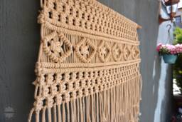 Large Macrame Wall Hanging, Boho Woven Headboard, Fiber Art Tapestry