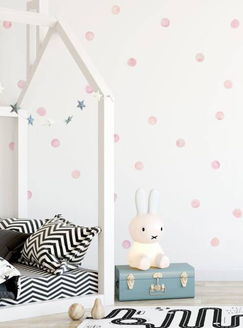 Watercolor Dots Wall Decals Peel & Stick Kids Room Decor - image 1