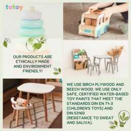 Beech Wood Toddler Desk & Chair Set, Cat Design, Back-To-School Season Gifts - thumbnail 4