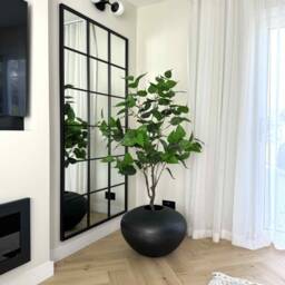Large Oval Black Metal Vase, Planter, Pot, Huge Vase - thumbnail 3