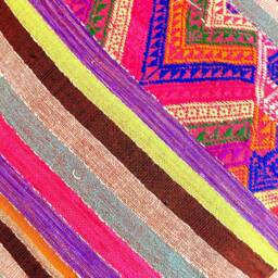 Vintage Embroidered Silk Textile Ethnic Piece Of Tradition Costume Pillow Cover - thumbnail 3