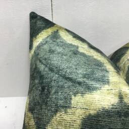 Silk Ikat Pillow Cover 16x16, Handwoven Accent Cushion - thumbnail 3