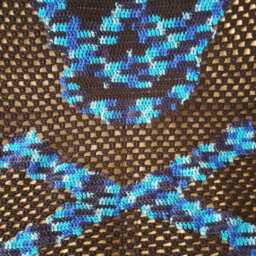 Skull & Crossbones Crochet Blanket Blue Black Pattern Large Bedding Decor - thumbnail 4