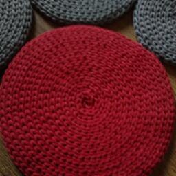 Handmade Cotton Rug Chunky Knit Area Rug, Custom Color - thumbnail 4