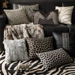 "Decorative Zebra Stripes Throw Pillow Cover 16""x16" - thumbnail 3