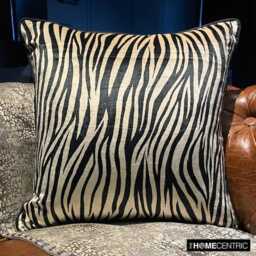 "Decorative Zebra Stripes Throw Pillow Cover 16""x16" - thumbnail 1
