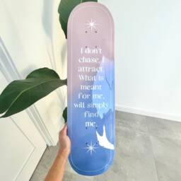 The Original I Don't Chase Attract Skateboard Deck - Wall Art Affirmation Manifest Law Of Attraction Tiktok - thumbnail 2