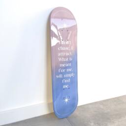 The Original I Don't Chase Attract Skateboard Deck - Wall Art Affirmation Manifest Law Of Attraction Tiktok - thumbnail 3