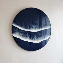 Ocean Wave Resin Wall Decor, Blue Beach Epoxy Sea Art - thumbnail 4
