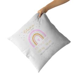 New Baby Gift Personalised Cushion Keepsake For Baby Girls Boys Custom Pillow Decorative Cushions Babies Nursery Decor Girl Boy Rainbows - thumbnail 3