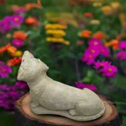 Stone Dachshund Statue Concrete Sculpture Outdoor Animal Decoration Dachshund Lover Gift Handmade Front Door Decor Gift - thumbnail 4