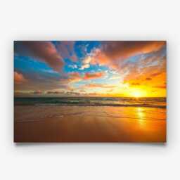 Beach Sunset Photography Print, Coastal Ocean Wall Art Poster, Seaside Home Decor - thumbnail 3