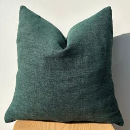 Green Luxury Linen Pillow Cover, Throw Pillows, Decorative Pillowcase, Modern Farmhouse Decor - thumbnail 4