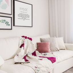 Dusky Rose Decorative Velvet Cushion With Flange Edging - thumbnail 2