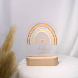 Personalized Rainbow Night Light, Kid's Bedroom Decor, Children's Light Baby Gift, Birth Christening Gifts Birthday Gift - thumbnail 2