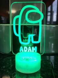 Personalised Among Us Night Light - Children's Light Kids Bedroom Boys Led Girls Birthday