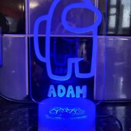 Personalised Among Us Night Light - Children's Light Kids Bedroom Boys Led Girls Birthday - thumbnail 2