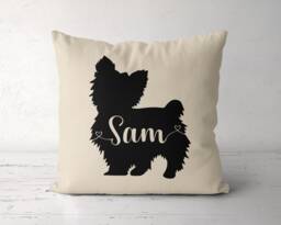Custom Yorkshire Terrier Pillow, Personalized Yorkie Pillow Case Cover, Birthday Gift For Owner Lover, Dog Mom - thumbnail 1
