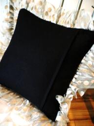 Couch Pillow, Gold Dots Ruffle Polka Dots, Decorative Throw Hand Made Unique Pillow Case With Zipper - thumbnail 4
