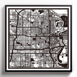 Paper Cut Map Omaha, Lincoln, Ne 12??12 In. Art Ideal Gifts - thumbnail 3