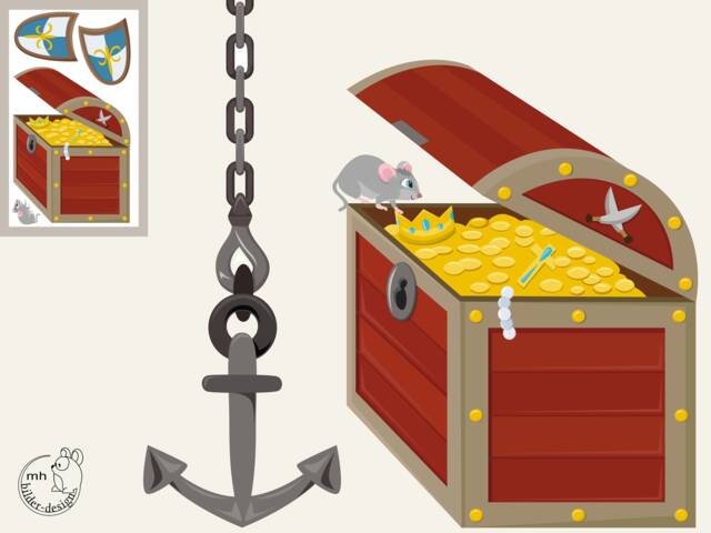 "Wall Sticker ""Treasure Chest" - image 1