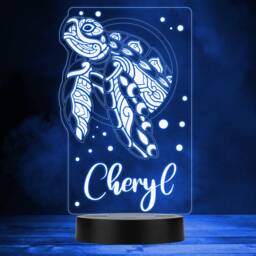 Decorative Pattern Turtle Multicolour Personalised Gift Led Lamp Night Light - Bedroom - thumbnail 1