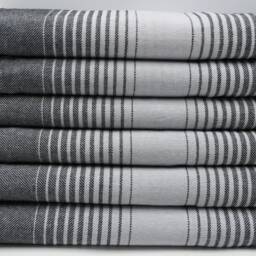 "Black & Gray Towel, Turkish Bath Towel, Peshtemal Towel, , 40""x60" - thumbnail 3