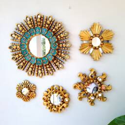 "Peruvian Mirrors ""Flashing Turquoise" - thumbnail 1