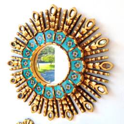 "Peruvian Mirrors ""Flashing Turquoise" - thumbnail 2