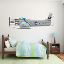 Douglas A-1 Skyrider Air Force Attack Aircraft Combat Fighter Airplane Wall Vinyl Decal Man Cave Father Gift Decor Military - thumbnail 2