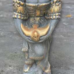 Bronze Woman With Bird Statue Concrete Lady Figurine Elegant Stone Sculpture Handmade Cement Garden Art Outdoor Decoration Lovers Gift - thumbnail 3