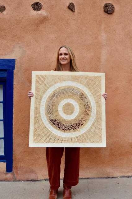 Handmade Mexican Amate Paper Wall Art - Xl 31.25X31.25 Modern - Unframed - image 1