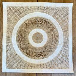 Handmade Mexican Amate Paper Wall Art - Xl 31.25X31.25 Modern - Unframed - thumbnail 3