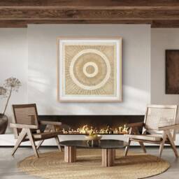 Handmade Mexican Amate Paper Wall Art - Xl 31.25X31.25 Modern - Unframed - thumbnail 2