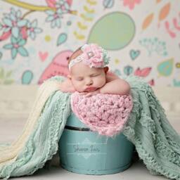 Newborn Baby Blanket in Pink Powder Puff - thumbnail 2