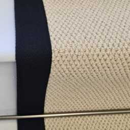 Angel Cream Stair Runner With 100% Cotton Black Border - thumbnail 2