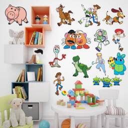 Children's Popular Characters Room Decorations Removable Wall Stickers Set Decal Home Decor Art Vinyl Mural Kids Interior Design - thumbnail 3