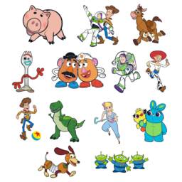Children's Popular Characters Room Decorations Removable Wall Stickers Set Decal Home Decor Art Vinyl Mural Kids Interior Design - thumbnail 2