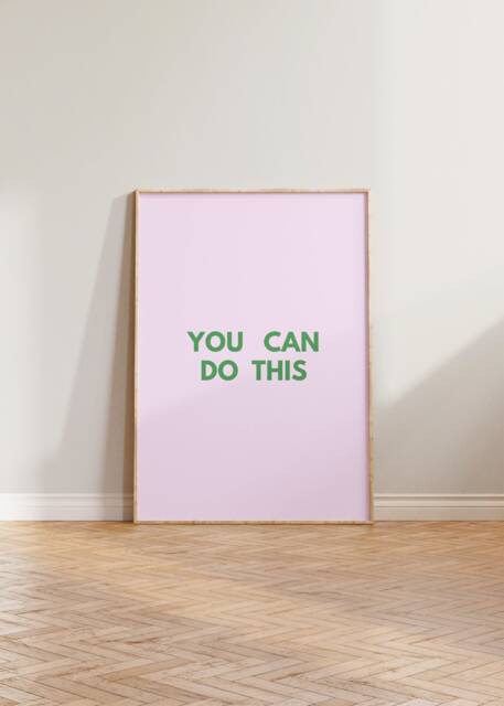 You Can Do This Print Poster, Positive Quote Print, Typography It Art Manifestation Eclectic - image 1