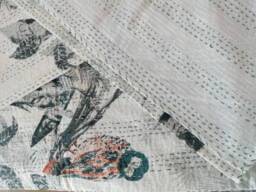 Owl Print Indian Kantha Quilt Handmade Blanket Bedspread Kantha Throw Size-Queen - thumbnail 2