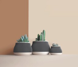 Large Planter Pot For Cactus, Succulent, Geometric Plant Pot, Mid Century Planters , Idea Gift Home
