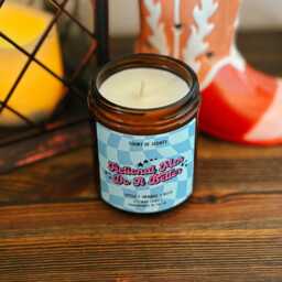 Fictional Men Do It Better Floral Fruity Scented Soy Candle, Bookish Candle - thumbnail 2