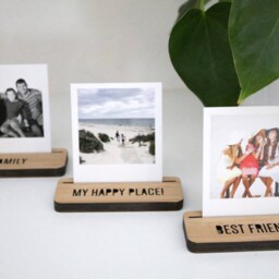 Bamboo Photo Stand - Mini Picture Holder, Best Friends Gift - thumbnail 2