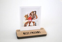 Bamboo Photo Stand - Mini Picture Holder, Best Friends Gift - thumbnail 1