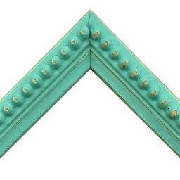 Turquoise Wooden Picture Frame Distressed Bobbin Style - thumbnail 2