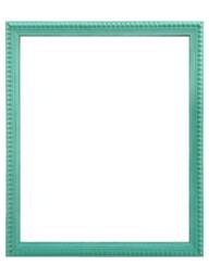 Turquoise Wooden Picture Frame Distressed Bobbin Style