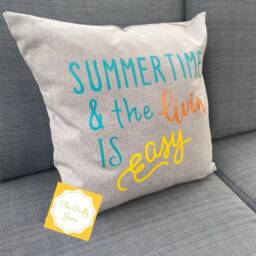 Decorative Throw Pillow Cover - Summertime & The Livin' Is Easy - thumbnail 2