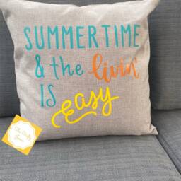 Decorative Throw Pillow Cover - Summertime & The Livin' Is Easy - thumbnail 4